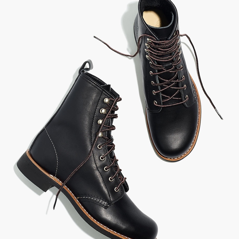 Red Wing Silversmith Black Lace-Up Boots